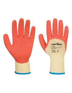 Rękawice robocze Portwest Grip XTra A105 powlekane lateksem Żółty/Pomarańczowy