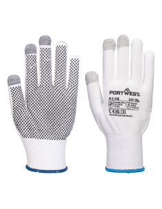 Rękawice robocze Portwest A118 Grip 13 PVC do ekranów dotykowych Biały/Szary