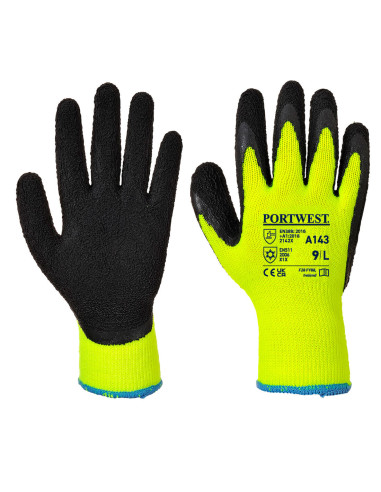 Rękawice robocze Portwest Thermal Soft Grip A143 zimowe Żółty/Czarny