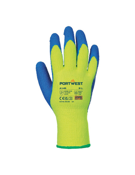 Rękawice robocze Portwest A145 Cold Grip zimowe lateksowe | ToSafe