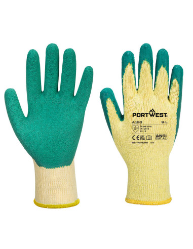 Rękawice robocze Portwest Classic Grip A150 lateksowe Zielony