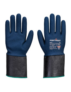 Rękawice antyprzecięciowe Portwest A304 powlekane nitrylem Szary/Niebieski
