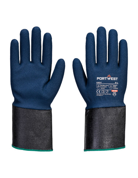 Rękawice antyprzecięciowe Portwest A304 powlekane nitrylem Szary/Niebieski