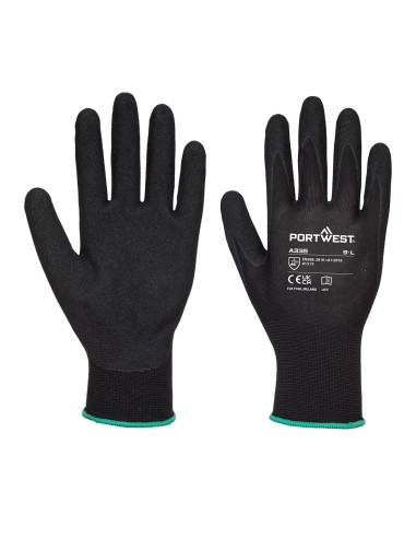 Rękawice robocze Portwest Dermi-Grip NPR15 A335 nitryl piaskowy Czarny