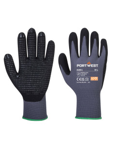 Rękawice robocze Portwest DermiFlex Plus A351 powlekane nitrylem Szary/Czarny