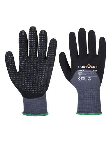 Rękawice robocze Portwest DermiFlex Ultra Plus A353 powlekane nitrylem Szary/Czarny