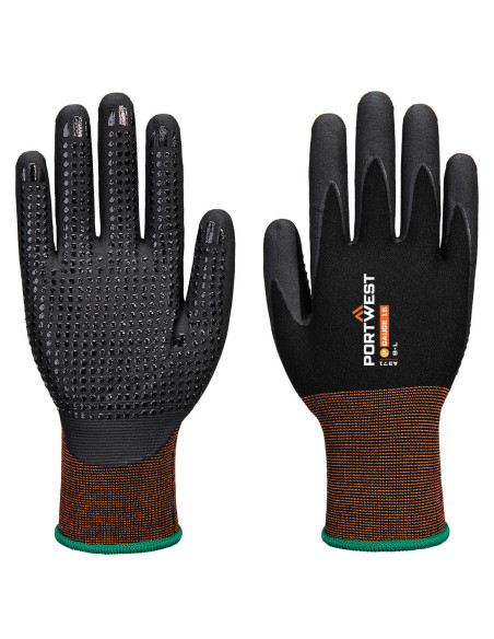 Rękawice robocze Portwest GP Grip 15 A371 z nakropieniem nitrylowym Czarny