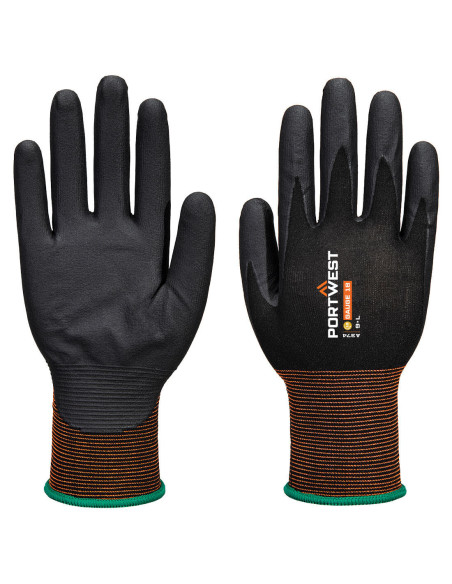 Rękawice robocze Portwest GP Grip 18 A374 z mikropianki nitrylowej Czarny