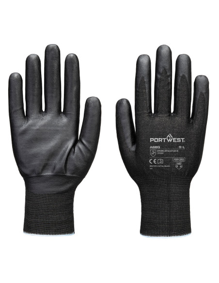 Rękawice antyprzecięciowe Portwest A680 F21 Nitrile Tungsten A9 Czarny