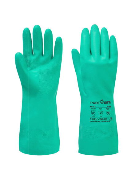 Rękawica nitrylowa Portwest A810 Nitrosafe Zielony