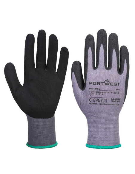 Rękawice DermiFlex Essential Portwest AB350 Szary/Czarny