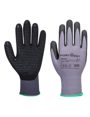 Rękawice DermiFlex Plus Portwest AB351 Szary/Czarny