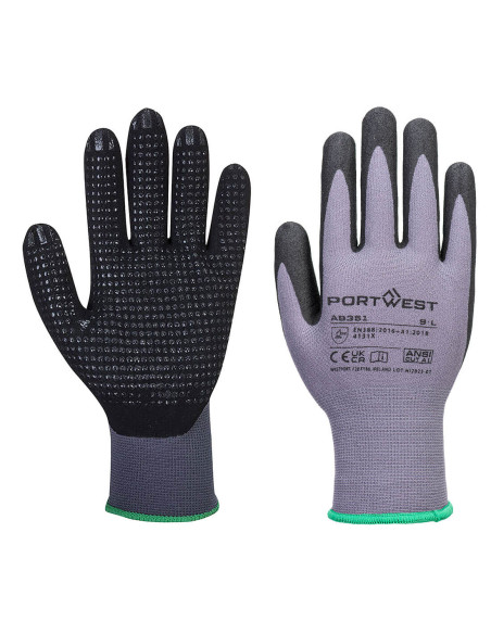Rękawice DermiFlex Plus Portwest AB351 Szary/Czarny