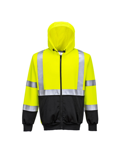Bluza ostrzegawcza z kapturem Portwest B315 Żółty/Czarny