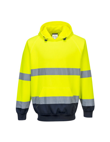 Bluza ostrzegawcza z kapturem Portwest B316 Żółty/Granatowy