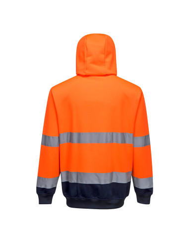 Bluza ostrzegawcza z kapturem Portwest B317 – dwukolorowa bluza hi-vis na zamek | ToSafe