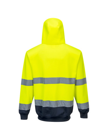 Bluza ostrzegawcza z kapturem Portwest B317 – dwukolorowa bluza hi-vis na zamek | ToSafe