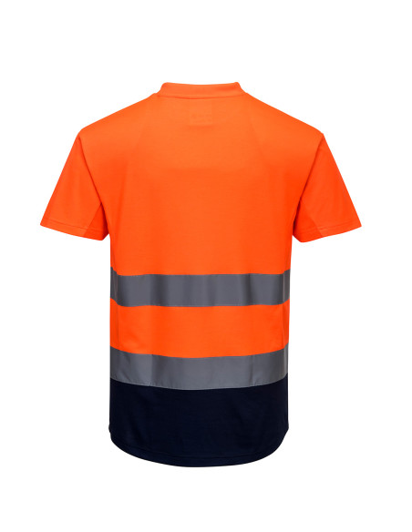 Ostrzegawczy T-shirt Portwest C395 Cotton Comfort – dwukolorowa koszulka hi-vis | ToSafe