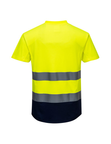 Ostrzegawczy T-shirt Portwest C395 Cotton Comfort – dwukolorowa koszulka hi-vis | ToSafe