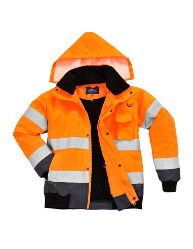 Kurtka ostrzegawcza Portwest C465 Bomber 3w1 – kurtka robocza hi-vis | ToSafe
