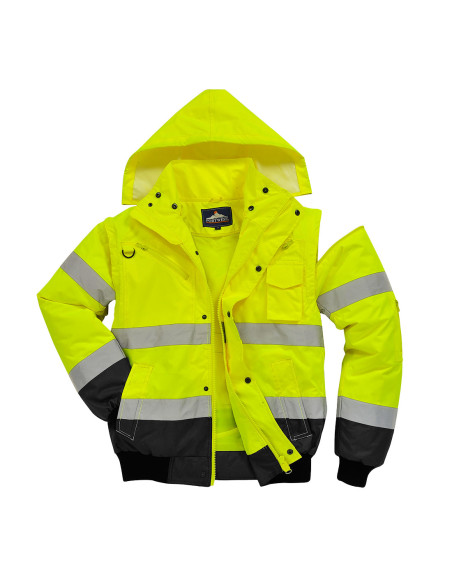Kurtka ostrzegawcza Portwest C465 Bomber 3w1 – kurtka robocza hi-vis | ToSafe