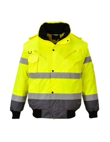 Kurtka ostrzegawcza Portwest C465 Bomber 3w1 – kurtka robocza hi-vis | ToSafe