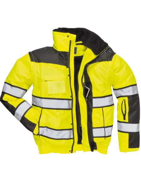 Kurtka ostrzegawcza Portwest C466 Bomber 3w1 – zimowa kurtka robocza hi-vis | ToSafe