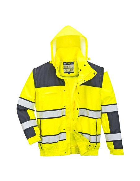 Kurtka ostrzegawcza Portwest C466 Bomber 3w1 – zimowa kurtka robocza hi-vis | ToSafe