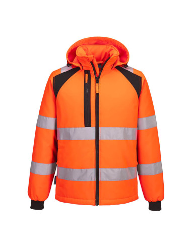 Softshell ostrzegawczy ocieplany Portwest WX2 CD809 Pomarańczowy/Czarny