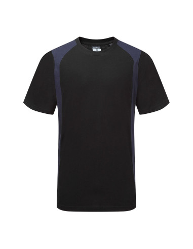 T-shirt roboczy Portwest WX2 CD811 Czarny/Niebieski
