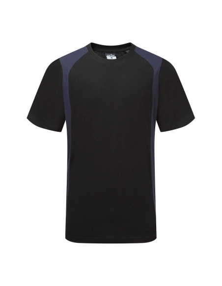 T-shirt roboczy Portwest WX2 CD811 Czarny/Niebieski
