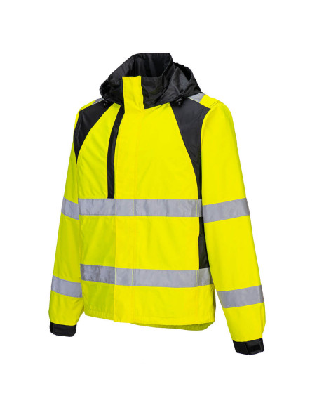 Kurtka ostrzegawcza Portwest CD860 WX2 Eco wodoodporna z kapturem | ToSafe