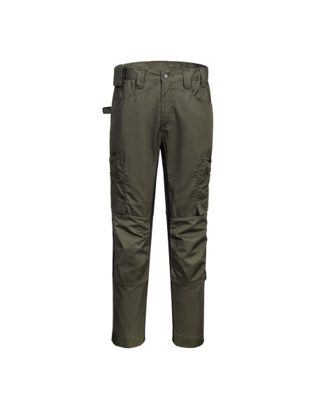 Spodnie robocze Portwest WX2 CD881 Eco Stretch z wentylacją Leśny