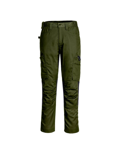 Spodnie robocze Portwest WX2 CD881 Eco Stretch z wentylacją Oliwkowy