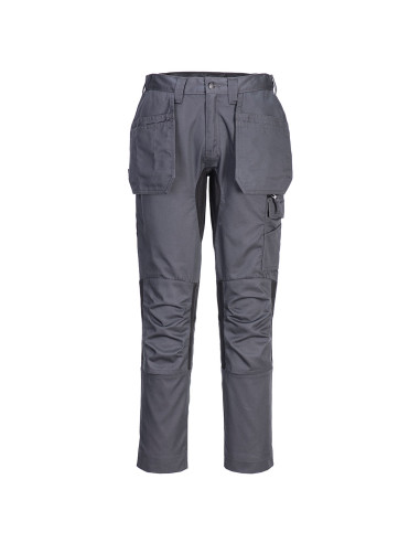 Spodnie robocze Portwest WX2 CD883 Eco Stretch z kaburami Szary