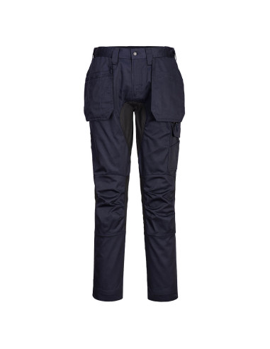 Spodnie robocze Portwest WX2 CD883 Eco Stretch z kaburami Granatowy