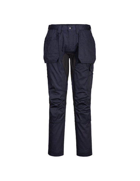 Spodnie robocze Portwest WX2 CD883 Eco Stretch z kaburami Granatowy