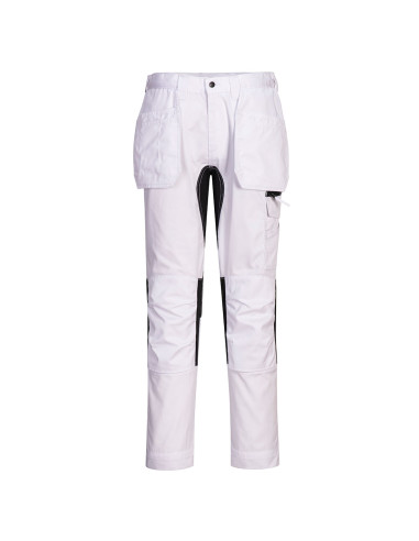 Spodnie robocze Portwest WX2 CD883 Eco Stretch z kaburami Biały