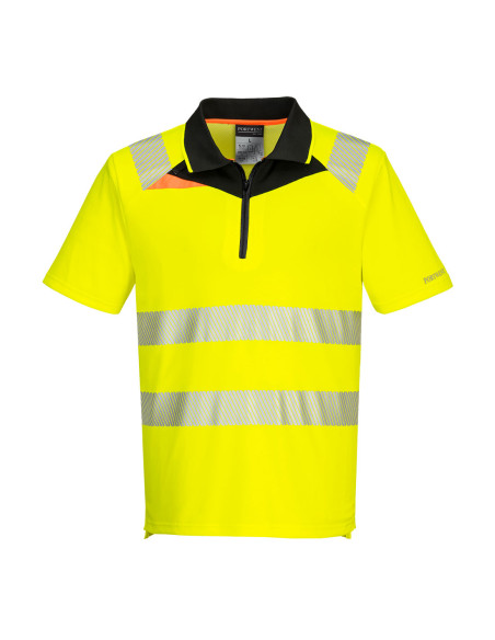 Koszulka ostrzegawcza polo DX4 Portwest z krótkim rękawem Żółty/Czarny