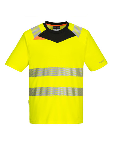 Ostrzegawcza koszulka T-shirt DX4 Portwest z krótkim rękawem Żółty/Czarny