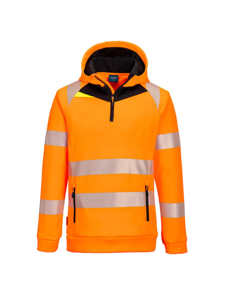 Bluza ostrzegawcza z kapturem Portwest DX482 DX4 hi-vis Pomarańczowy/Czarny
