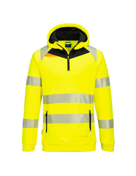 Bluza ostrzegawcza z kapturem Portwest DX482 DX4 hi-vis Żółty/Czarny
