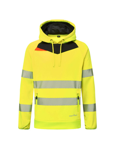 Bluza ostrzegawcza z kapturem Portwest DX483 DX4 hi-vis Żółty/Czarny