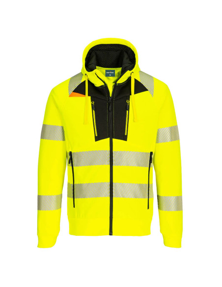 Bluza ostrzegawcza z kapturem Portwest DX484 DX4 hi-vis Żółty/Czarny
