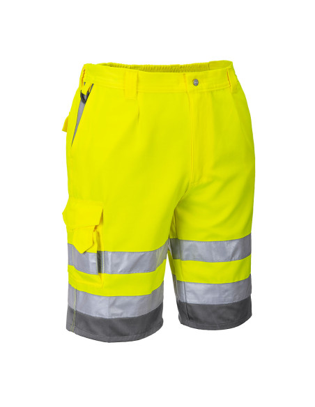 Szorty ostrzegawcze Portwest E043 hi-vis Żółty/Szary