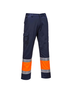 Spodnie bojówki ostrzegawcze Portwest E049 hi-vis Pomarańczowy/Granatowy