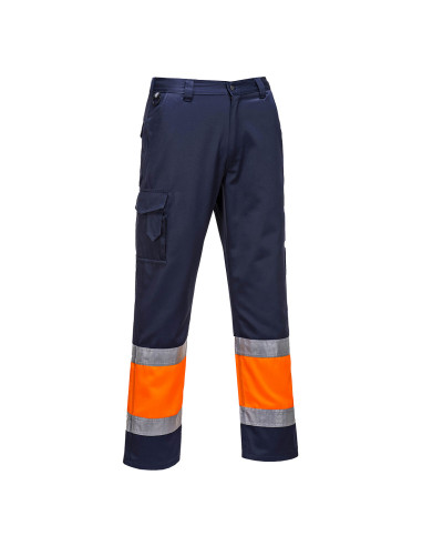 Spodnie bojówki ostrzegawcze Portwest E049 hi-vis Pomarańczowy/Granatowy