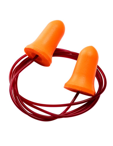 Zatyczki do uszu Bell Comfort PU ze sznurkiem Portwest EP09 ochrona słuchu 200 par Pomarańczowy