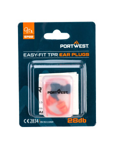 Zatyczki do uszu Easy Fit TPR Portwest EP22 ochrona słuchu Pomarańczowy