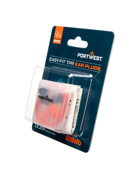 Zatyczki do uszu Portwest EP22 Easy Fit TPR – wielokrotnego użytku zatyczki ochronne | ToSafe